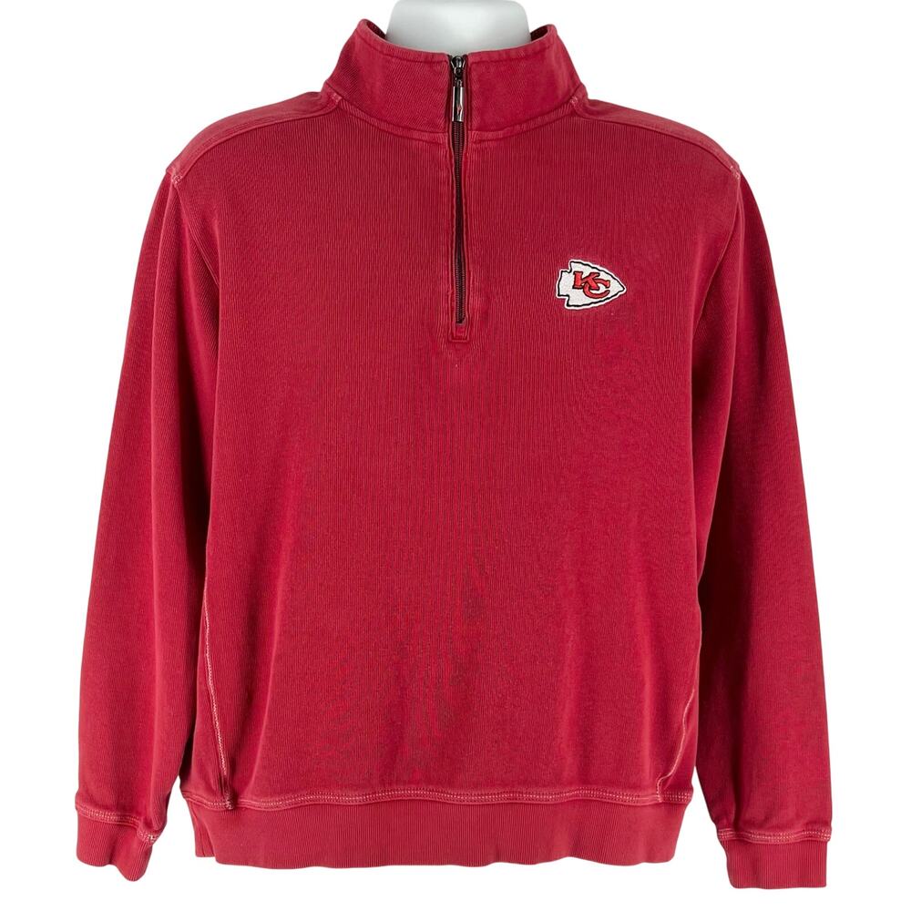 Kansas City Chiefs Tommy Bahama quarter zip pullover shirt